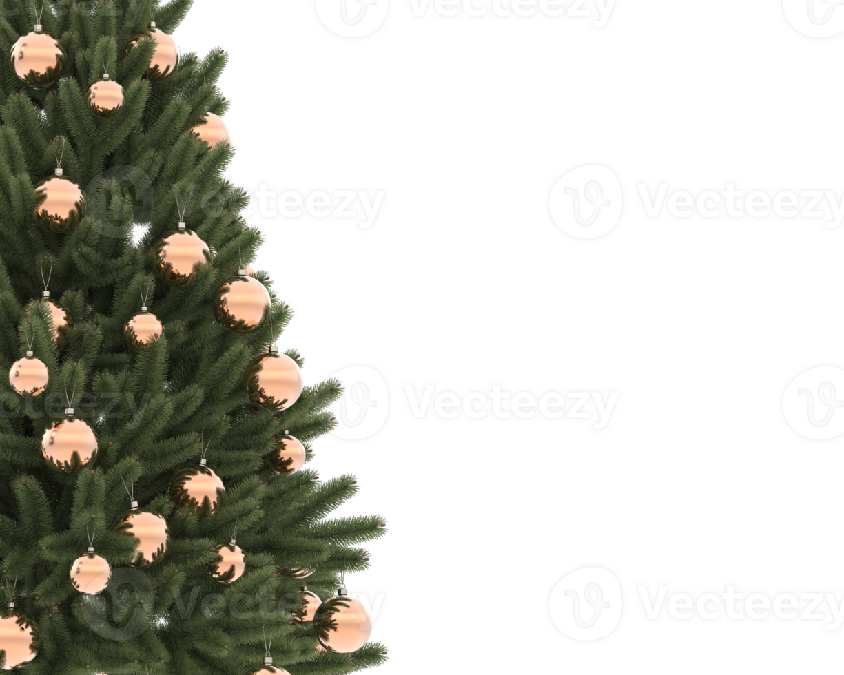 Christmas tree isolated on background. 3d rendering - illustration png