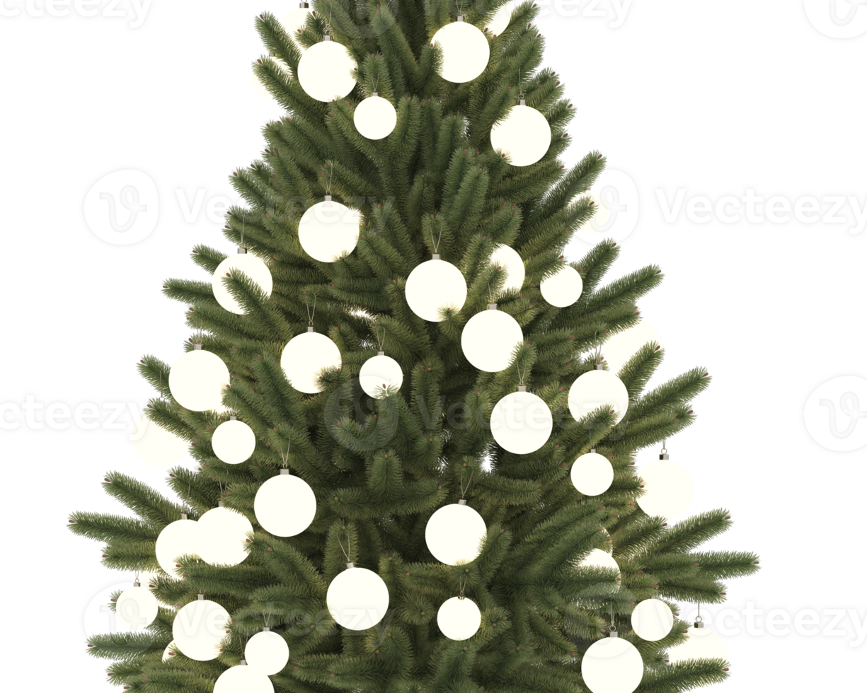 Christmas tree isolated on background. 3d rendering - illustration png