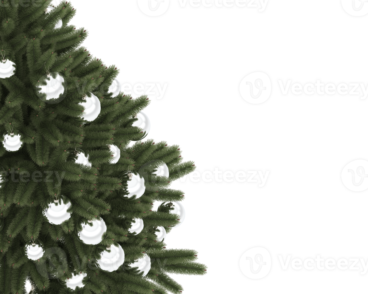 Christmas tree isolated on background. 3d rendering - illustration png