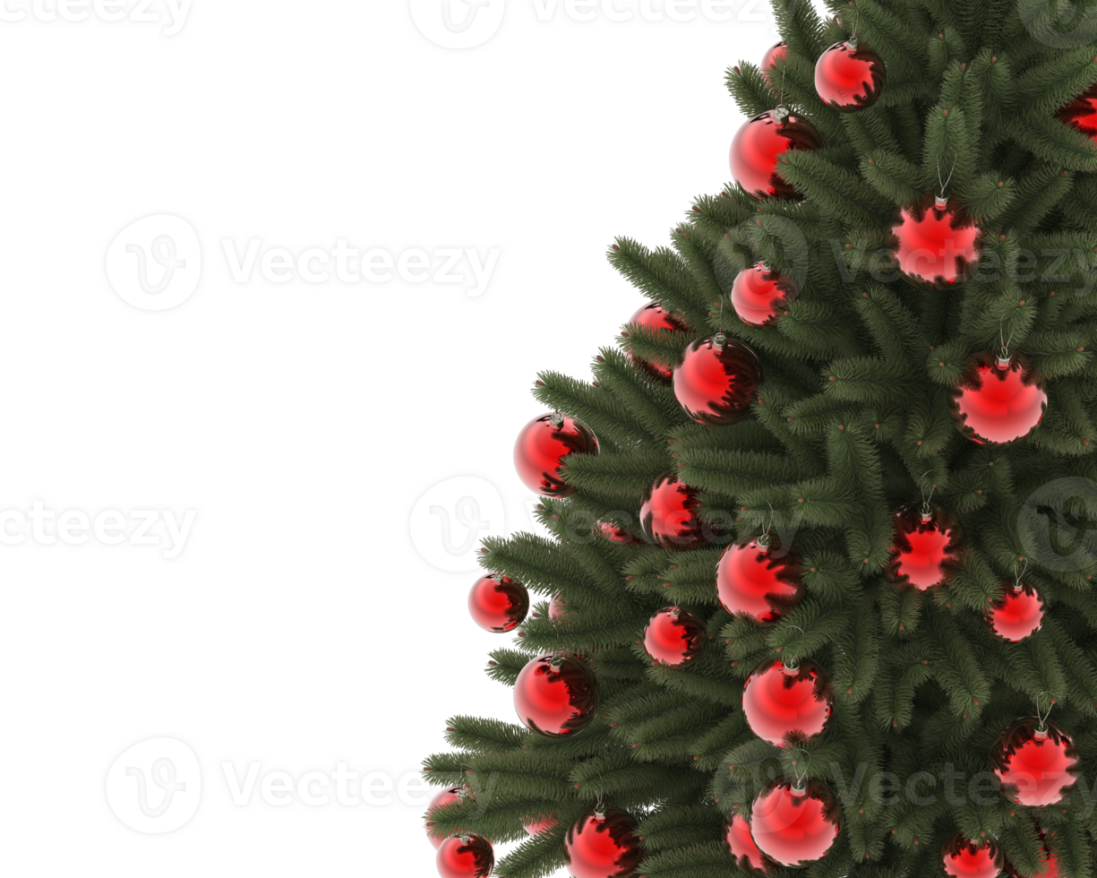 Christmas tree isolated on background. 3d rendering - illustration png