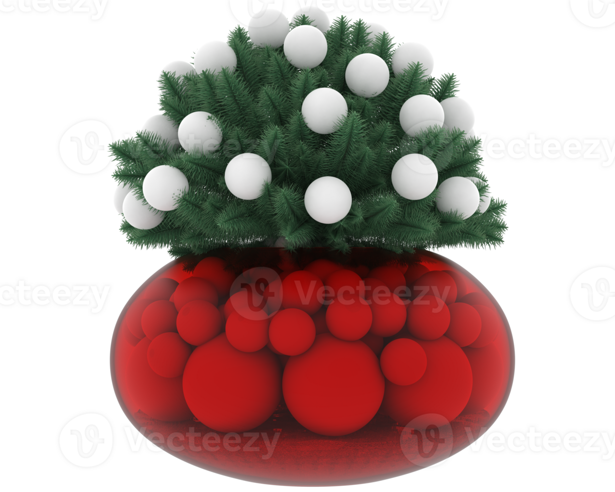 Christmas table decoration isolated on background. 3d rendering - illustration png