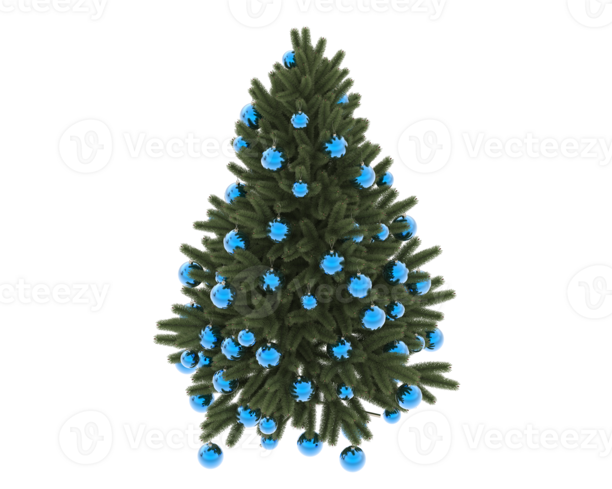 Christmas tree isolated on background. 3d rendering - illustration png