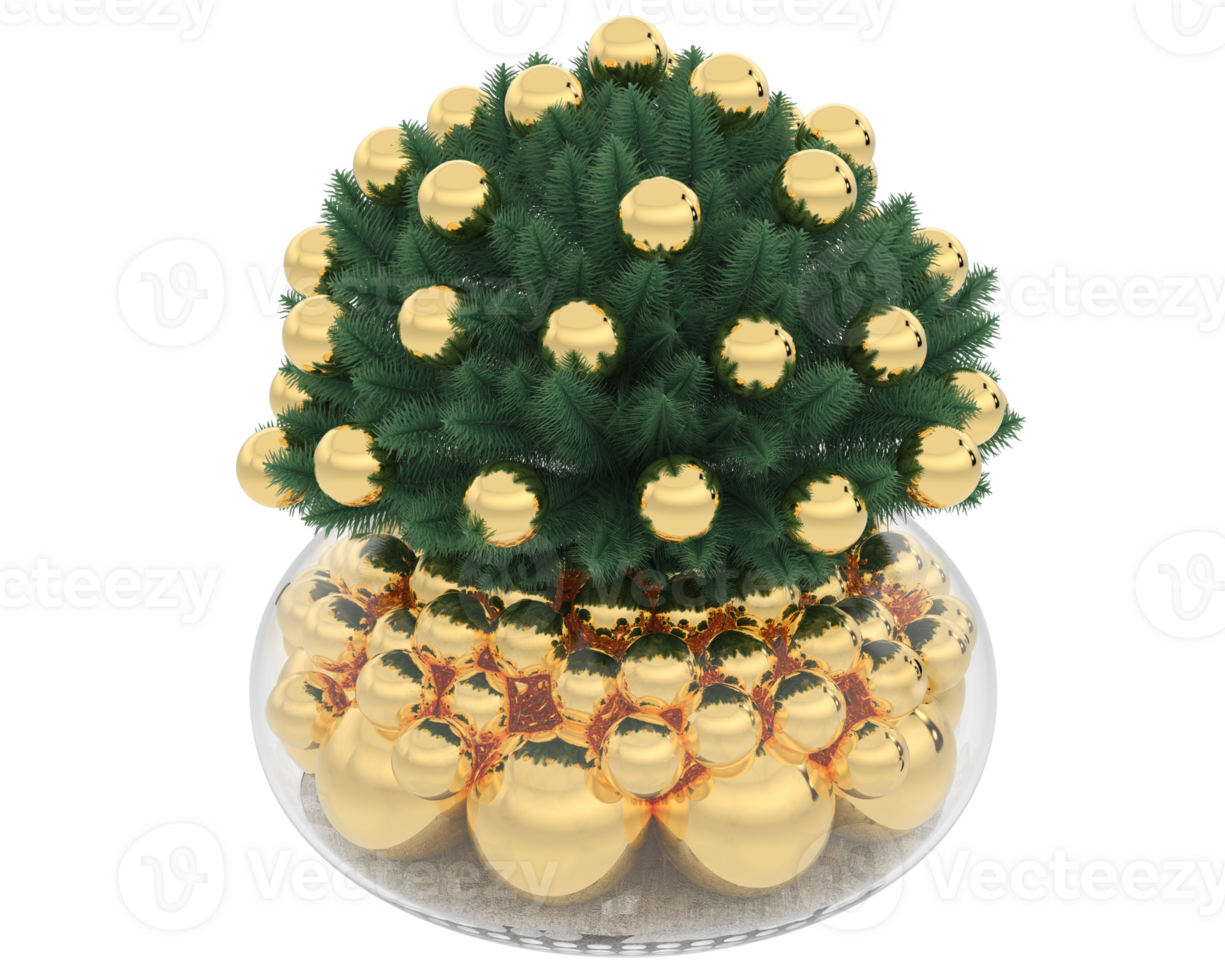 Christmas table decoration isolated on background. 3d rendering - illustration png