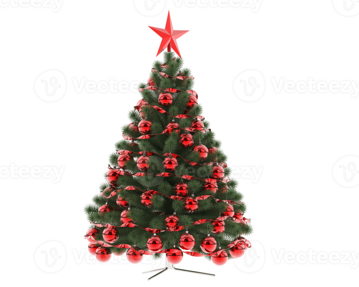 Kerstmis boom geïsoleerd Aan achtergrond. 3d renderen - illustratie png