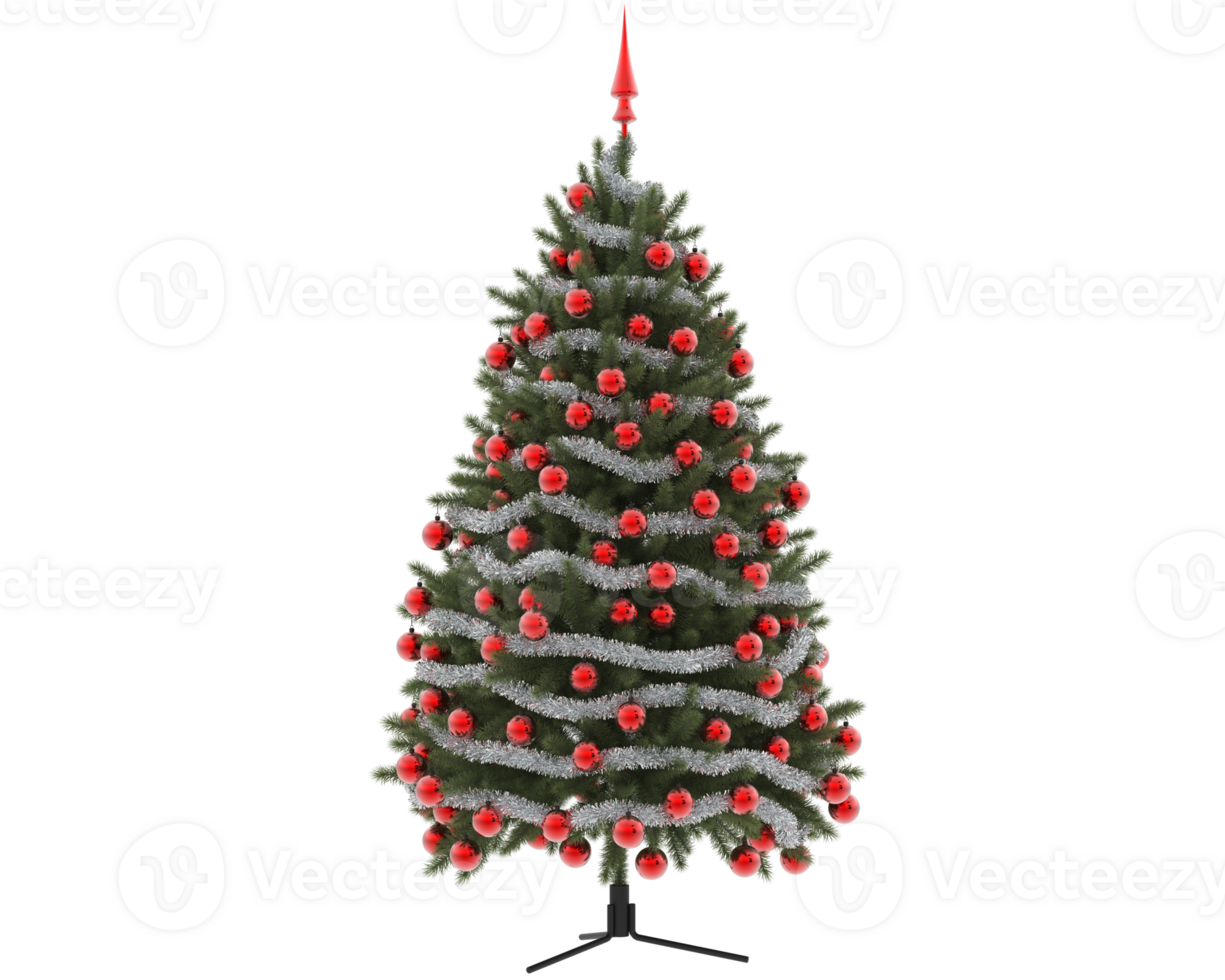 Christmas tree isolated on background. 3d rendering - illustration png