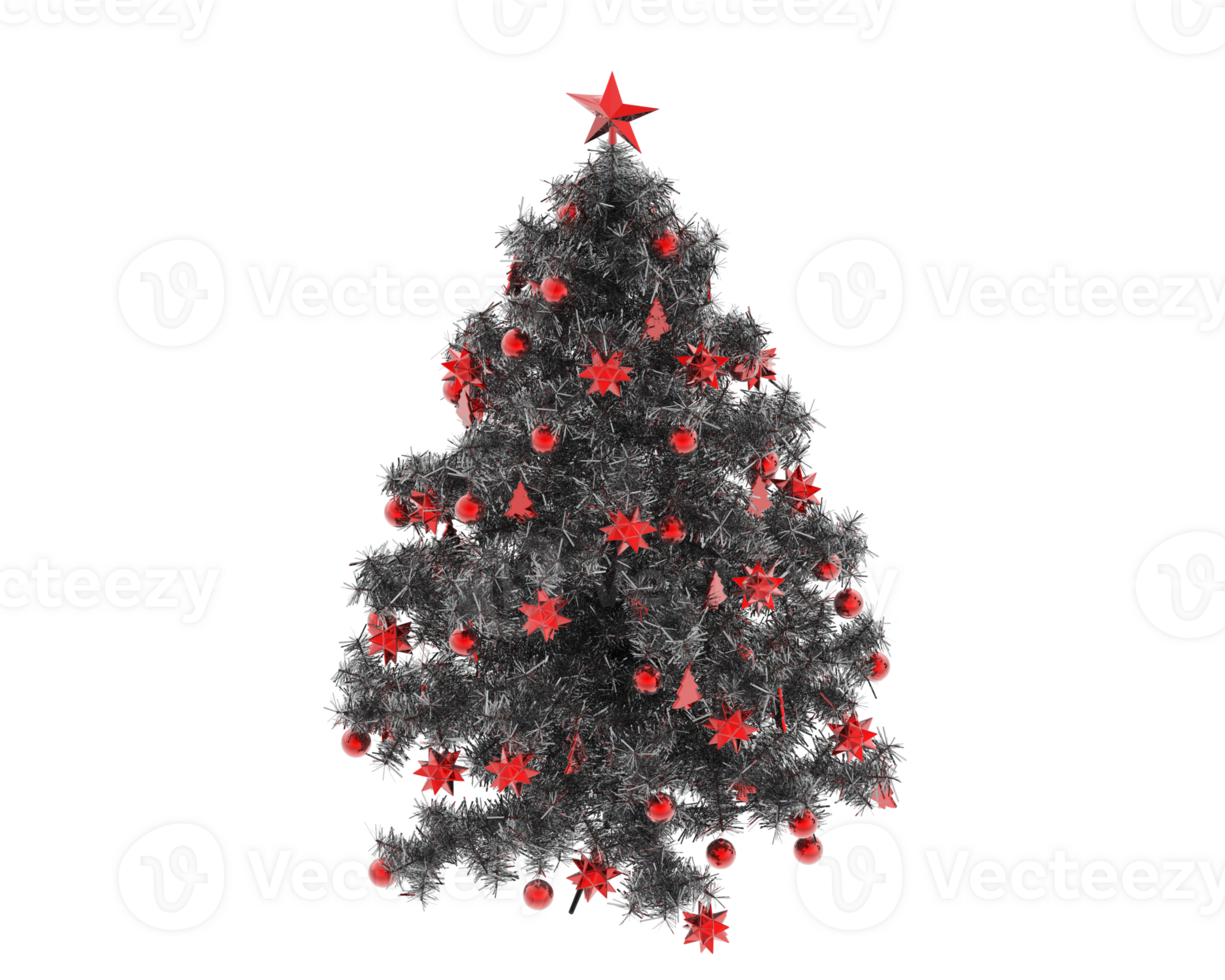 Christmas tree isolated on background. 3d rendering - illustration png