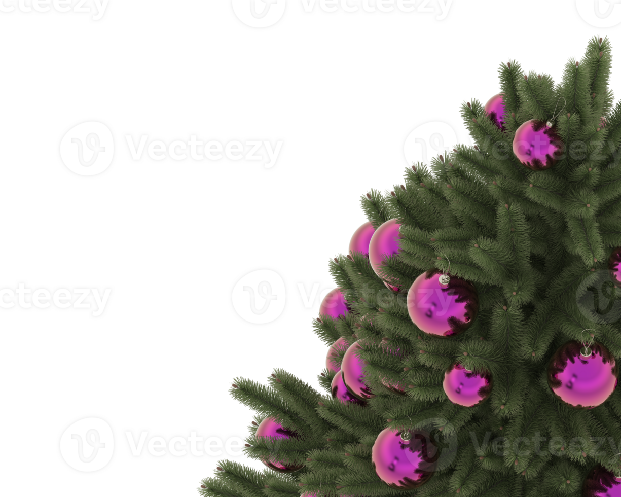 Christmas tree isolated on background. 3d rendering - illustration png