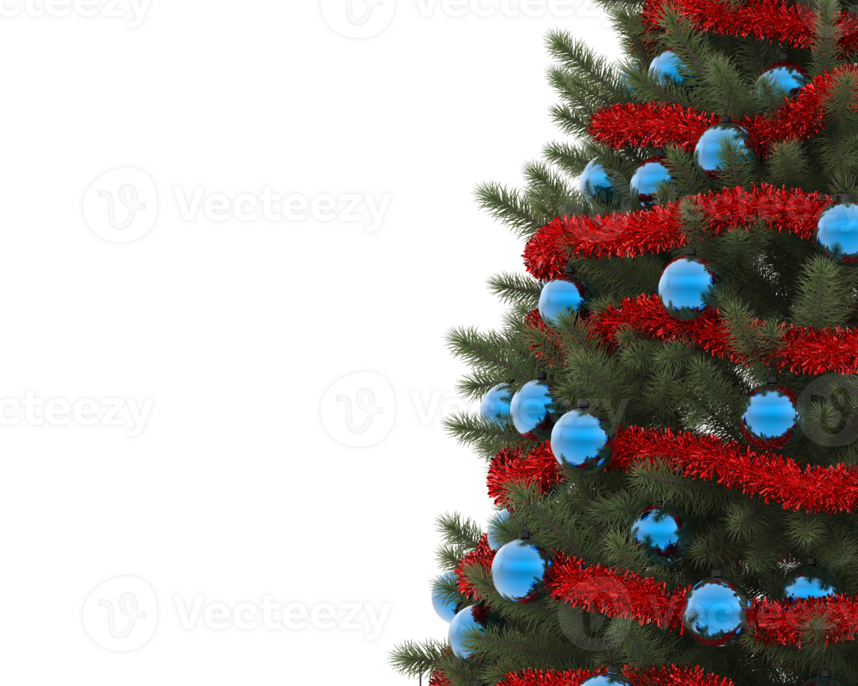 Christmas tree isolated on background. 3d rendering - illustration png