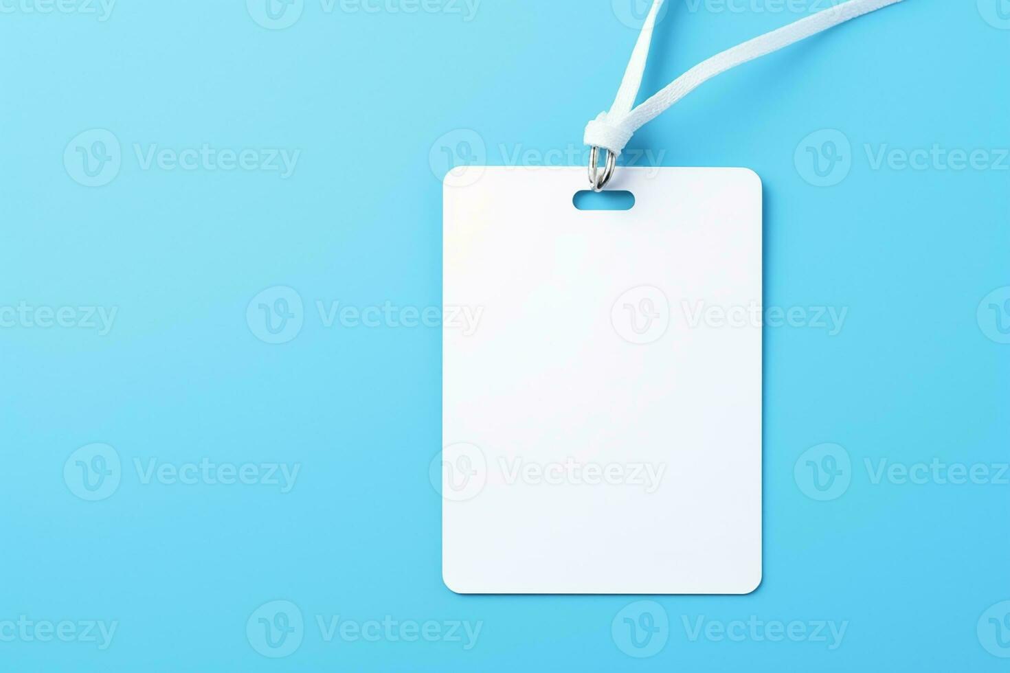 AI generated Vertical id card with holder mockup photo