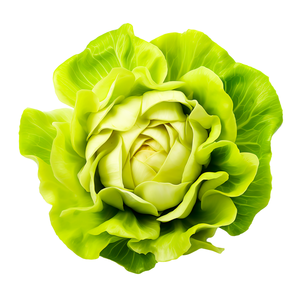 ai generado Fresco mantecosa lechuga crujiente, nutritivo verduras para sano ensaladas y Cocinando png