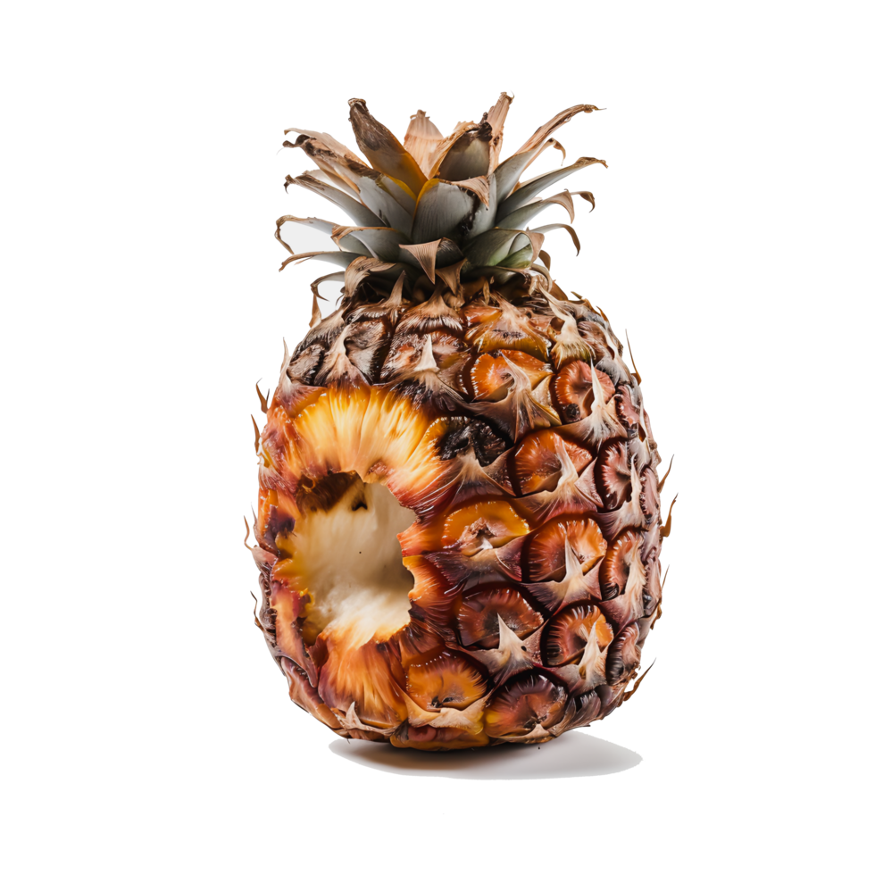 AI generated Decayed Rotten Pineapple Symbol of Food Waste  Unhealthy Eating Habits png