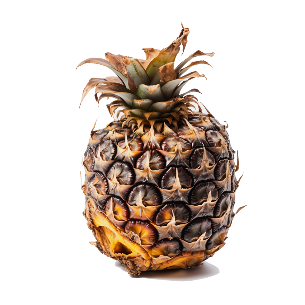 AI generated Decayed Rotten Pineapple Symbol of Food Waste  Unhealthy Eating Habits png