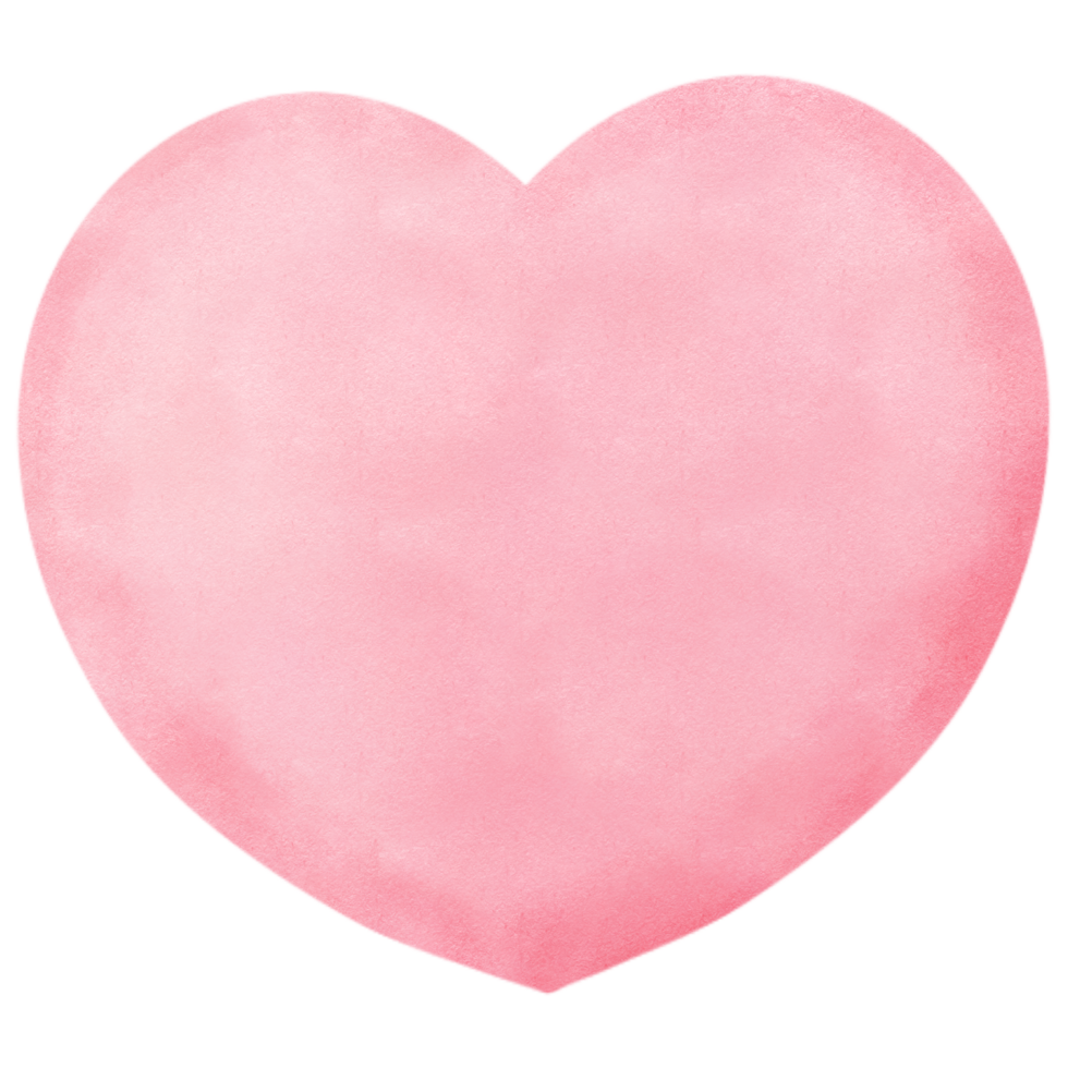 Pink heart watercolor clip art png