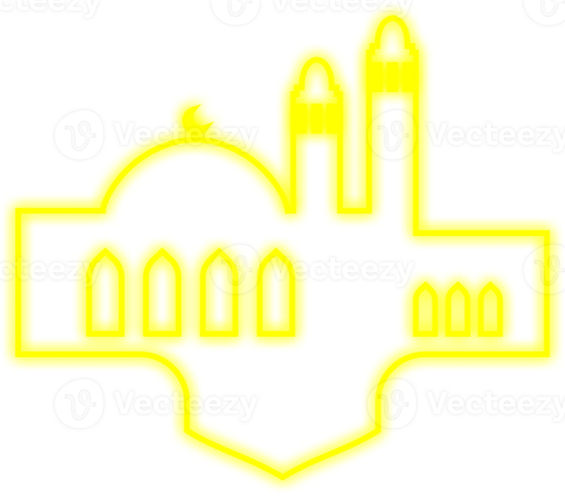 Islamic Neon Mosque png
