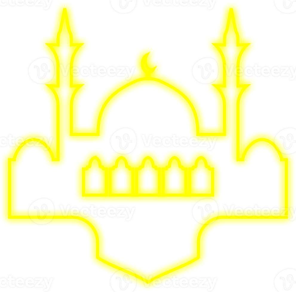 Islamic Neon Mosque png