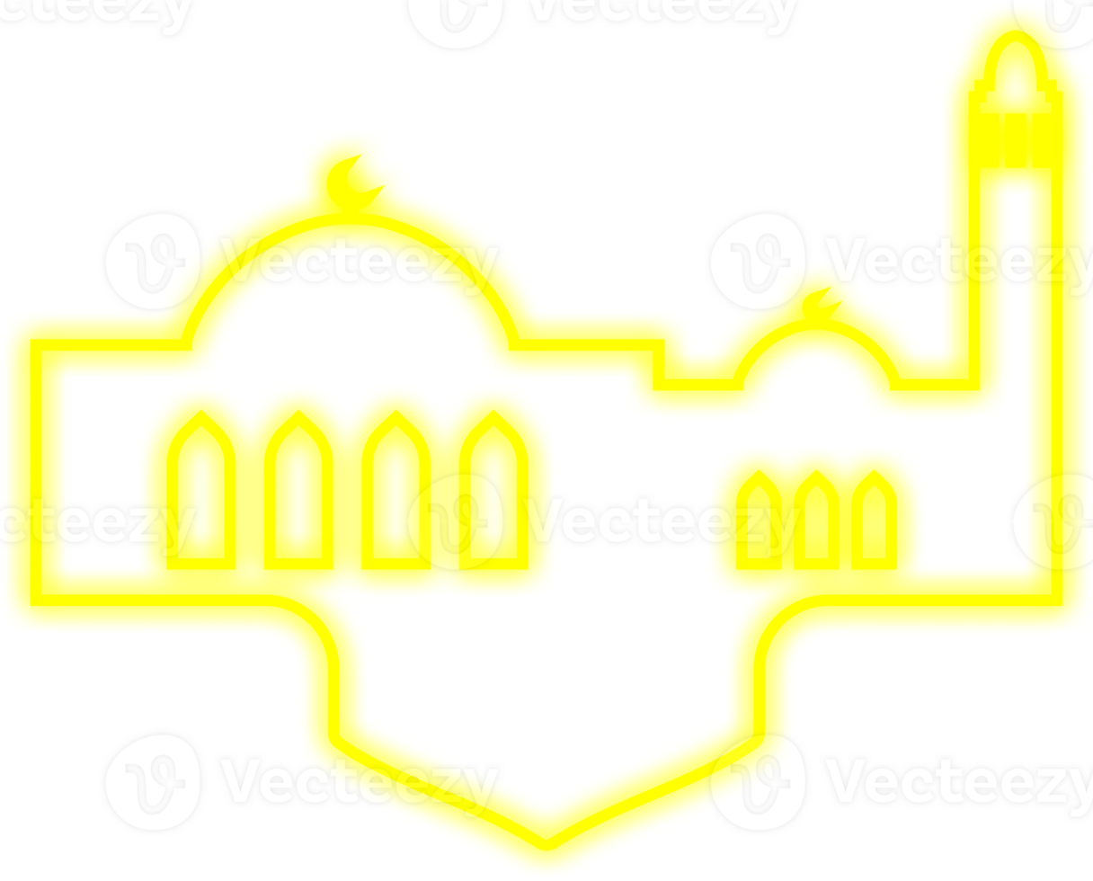 Islamic Neon Mosque png