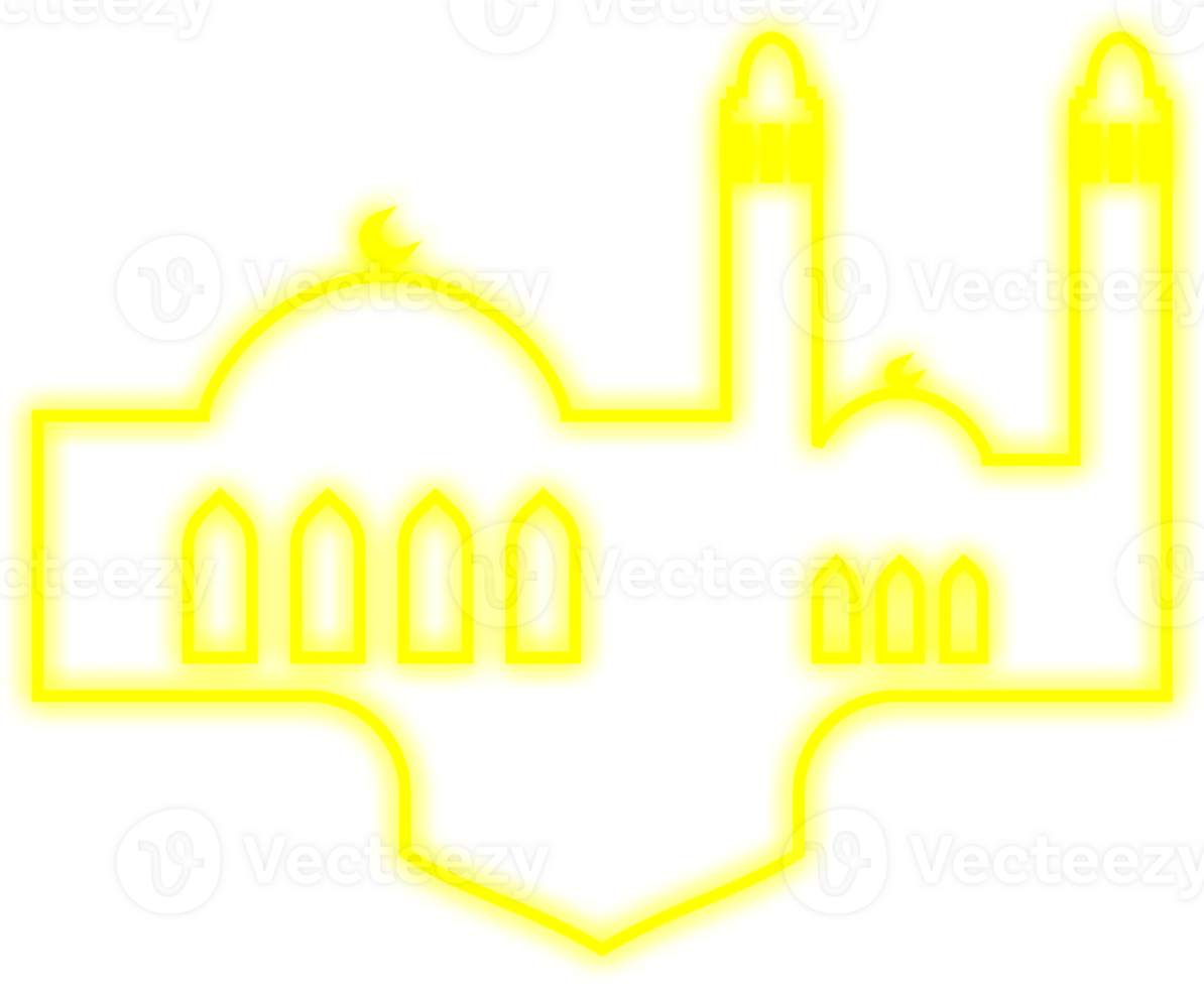Islamic Neon Mosque png