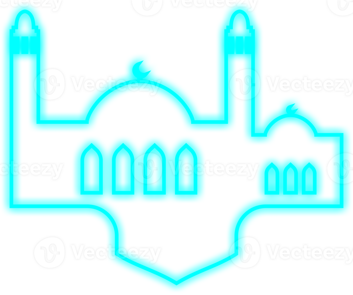 Islamic Neon Mosque png