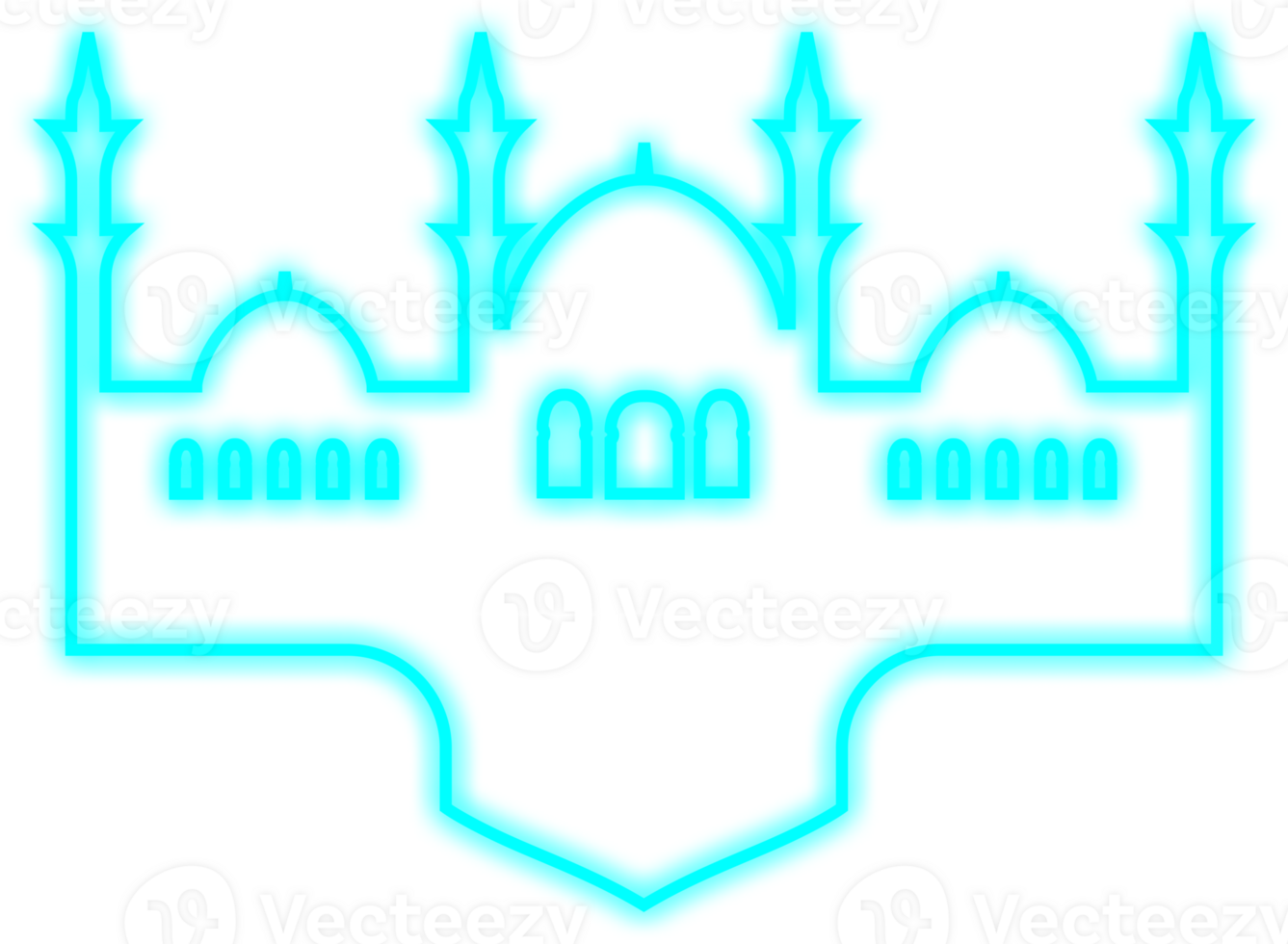 Islamic Neon Mosque png