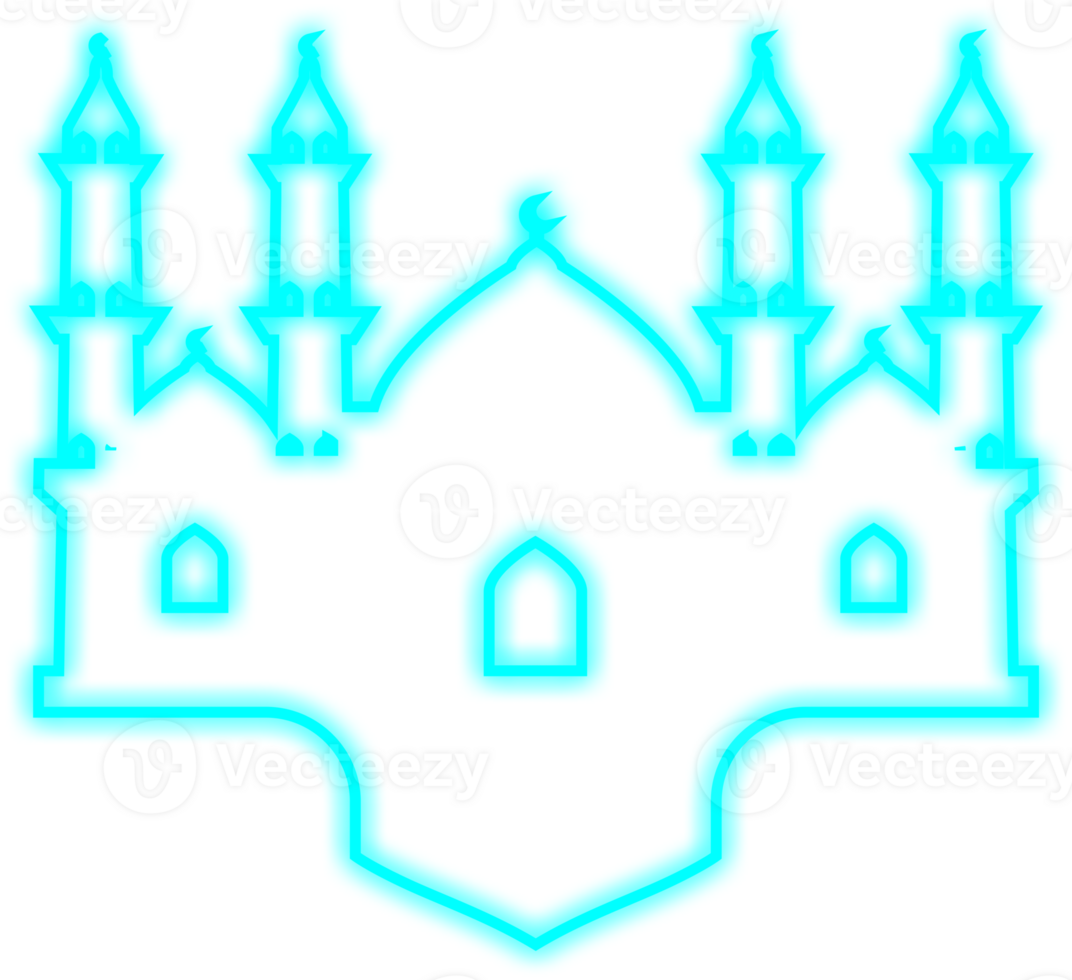 Islamic Neon Mosque png