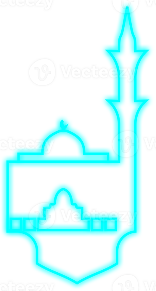 Islamic Neon Mosque png