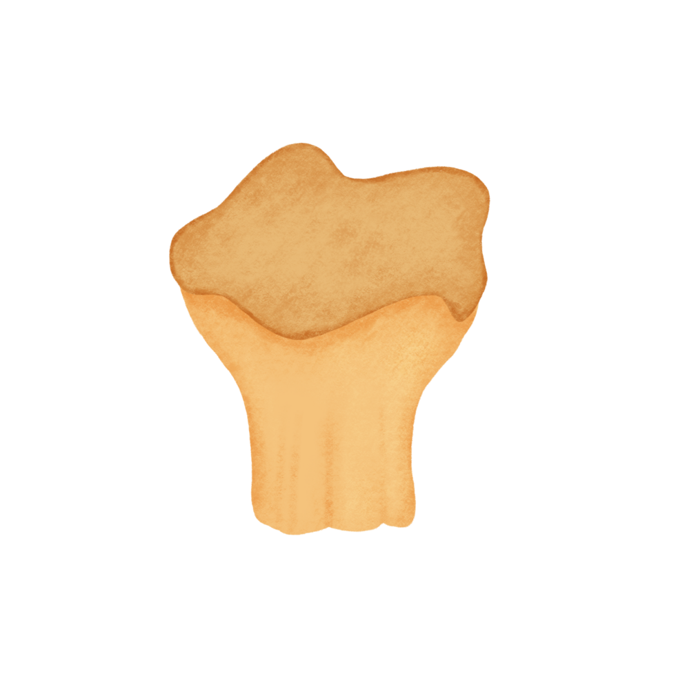 A yellow mushroom with a wide top png