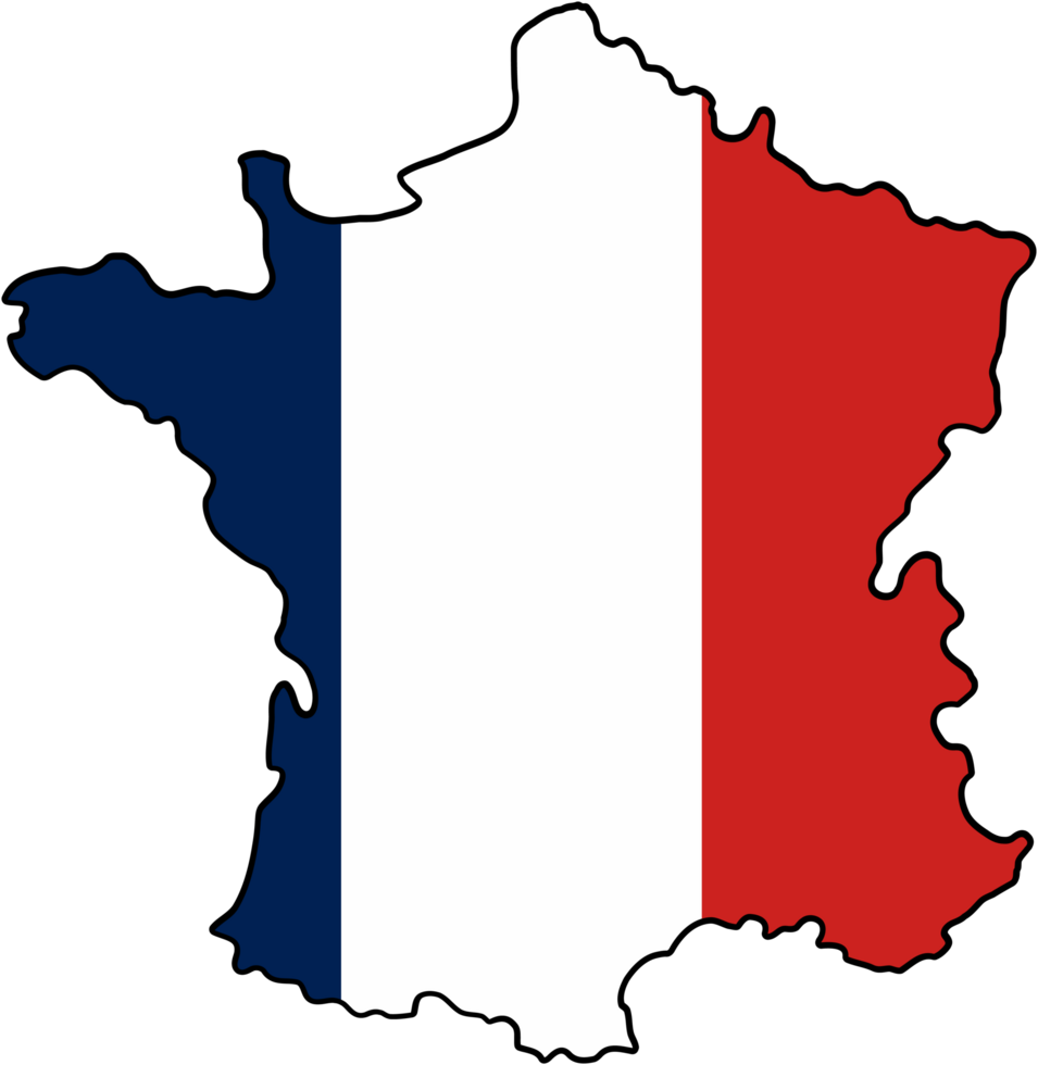 drawing of france flag map. png
