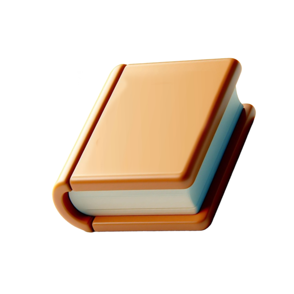 livre icône 3d rendre, accessoires pour apprentissage. panneaux de éducation, la noblesse, développement. mignonne pâte à modeler style png