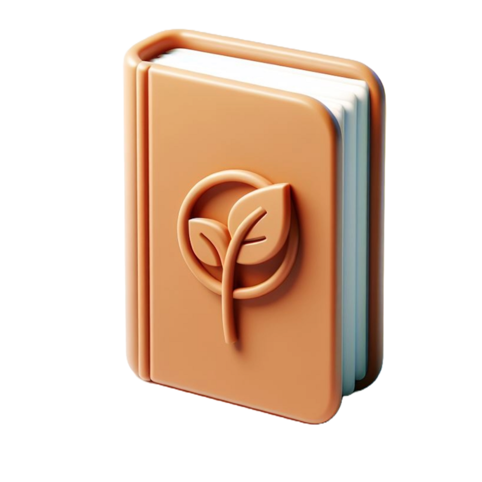 Book icon 3d render, accessories for learning. Signs of education, nobility, development. Cute plasticine style png