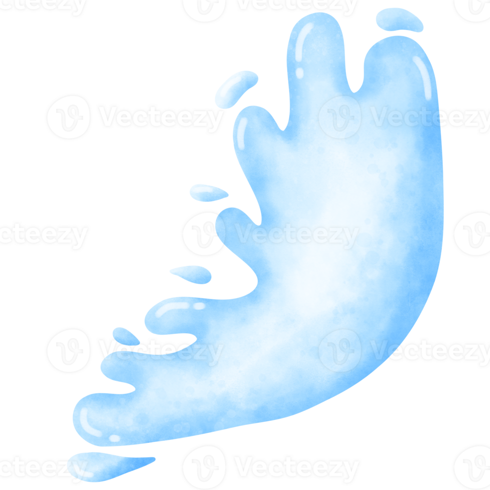 water splashing, water drop, watercolor png