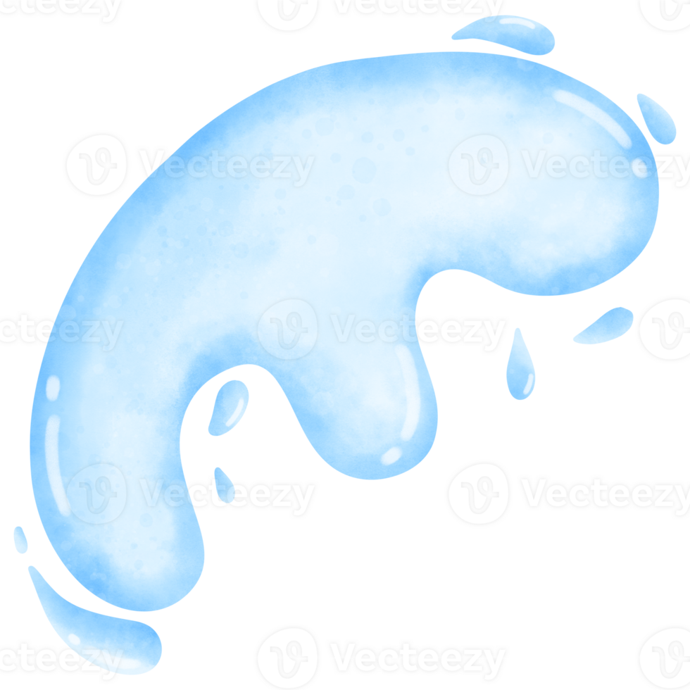 water splashing, water drop, watercolor png