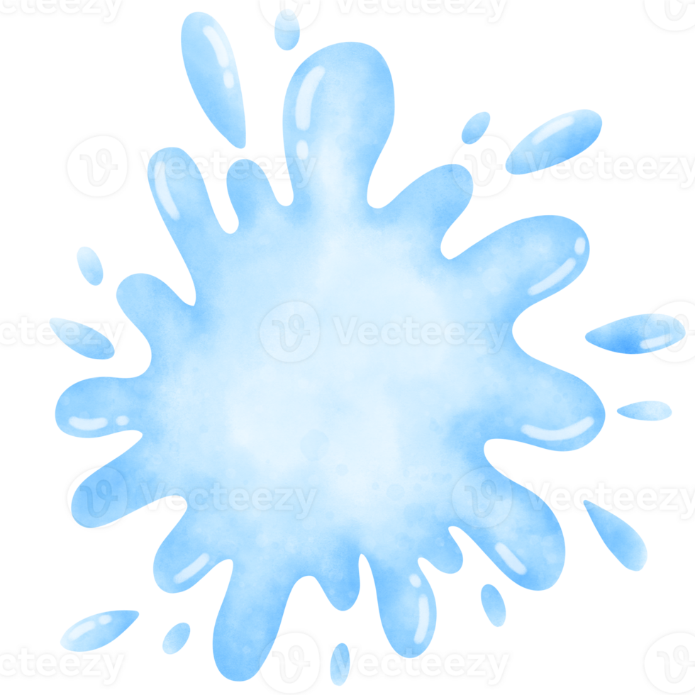 water splashing, water drop, watercolor png