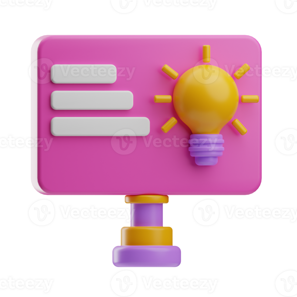 Team Work Object Presentation 3D Illustration png