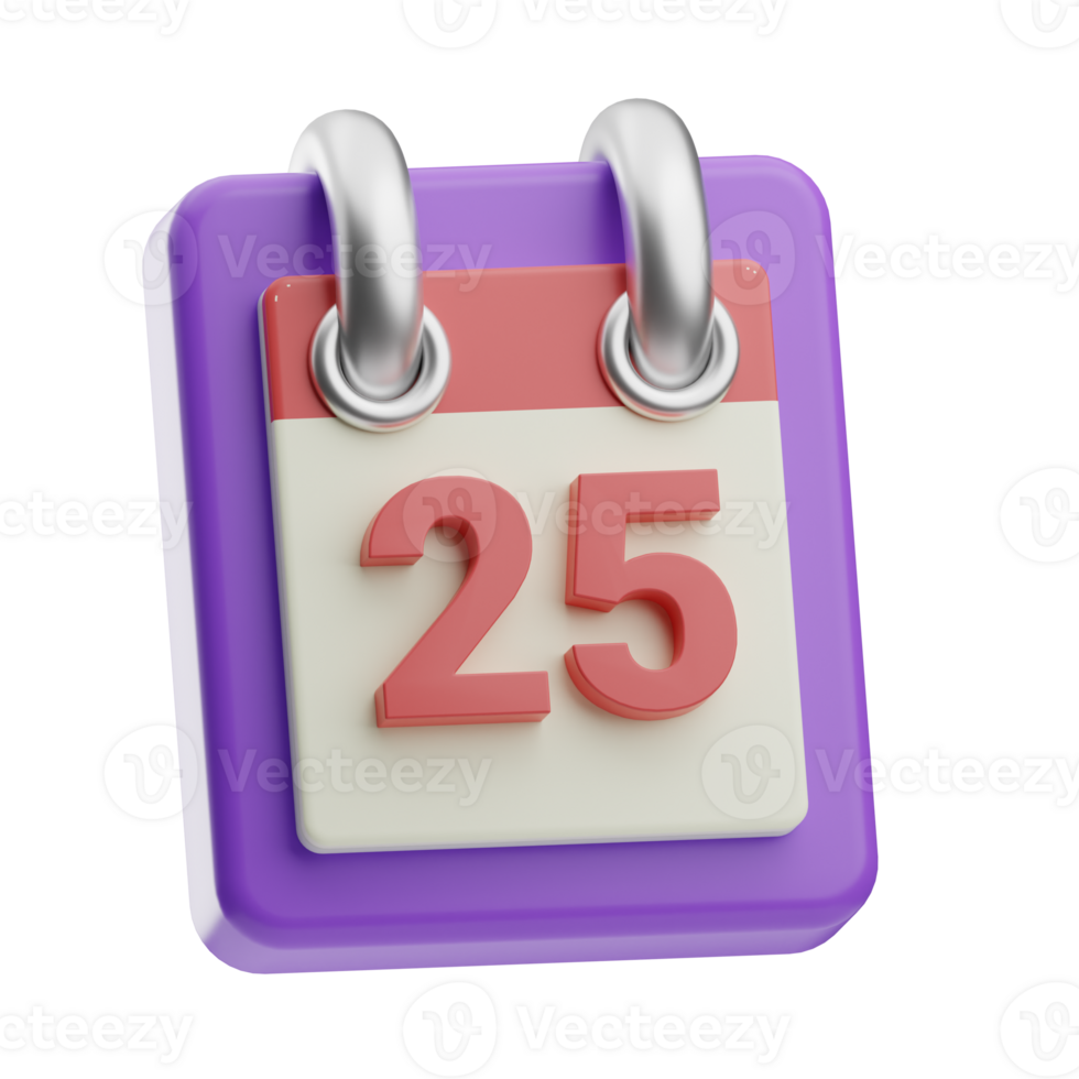 Stationery Object Calender 3D Illustration png