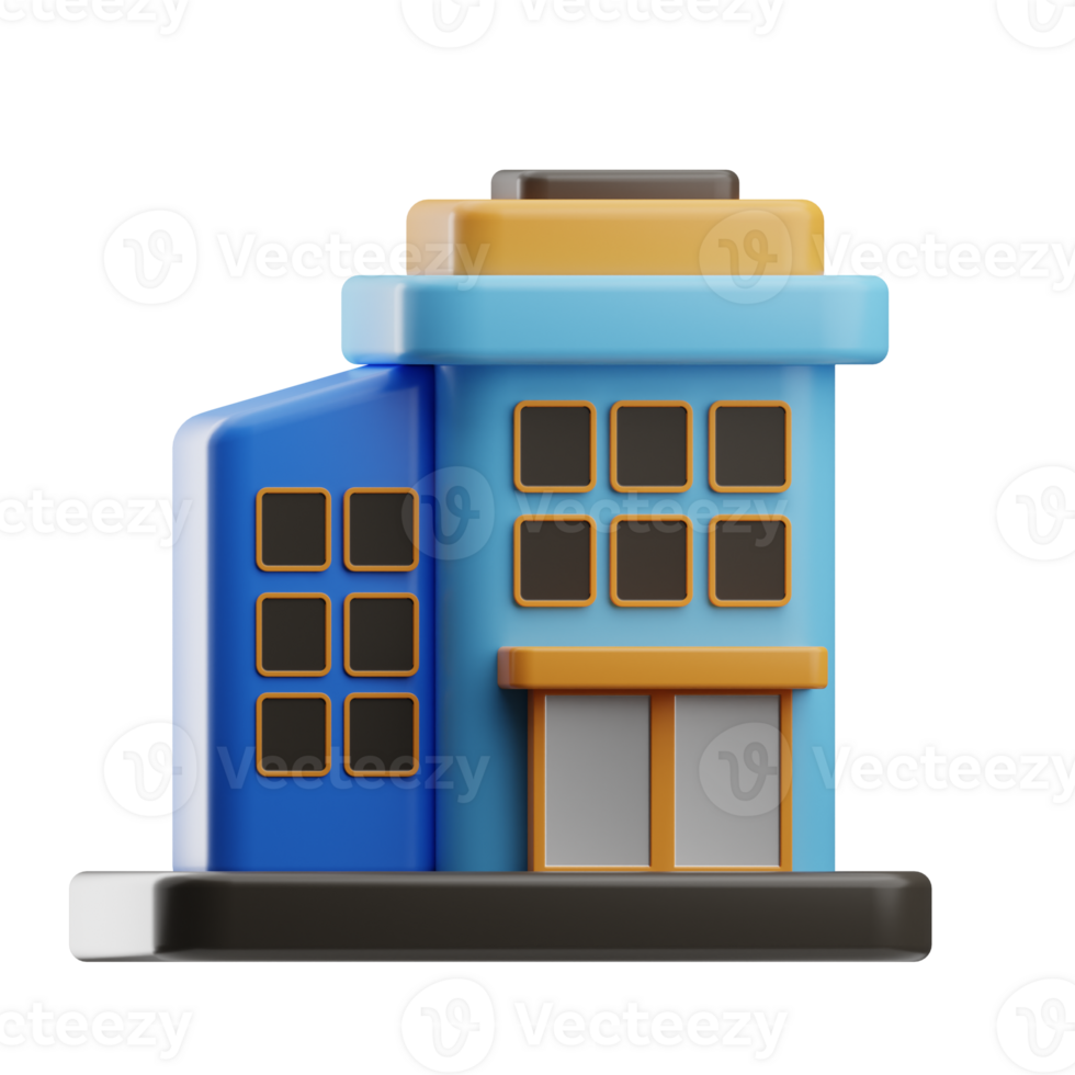 verzekering voorwerp gebouw verzekering 3d illustratie png