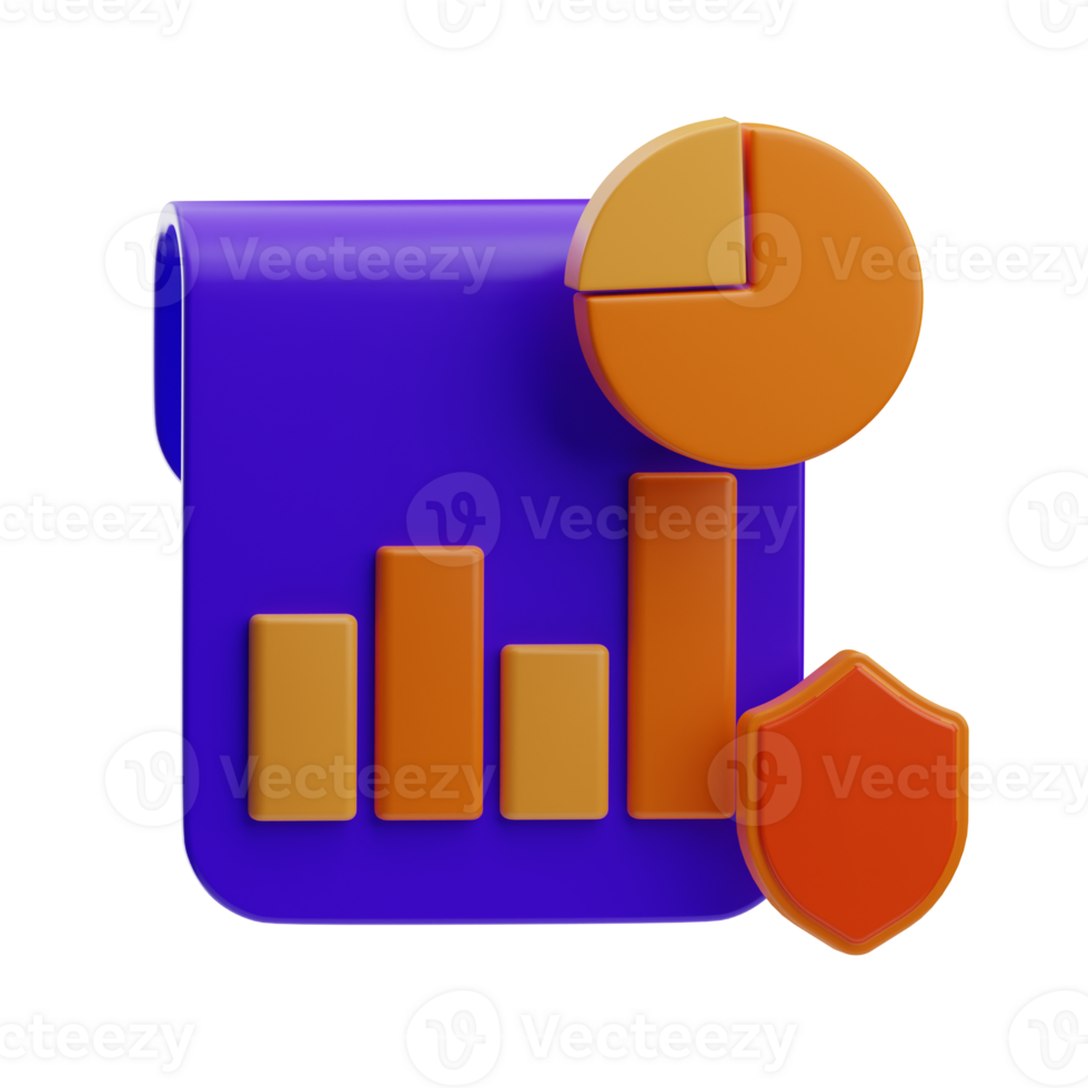 Security Object Progress Report 3D Illustration png