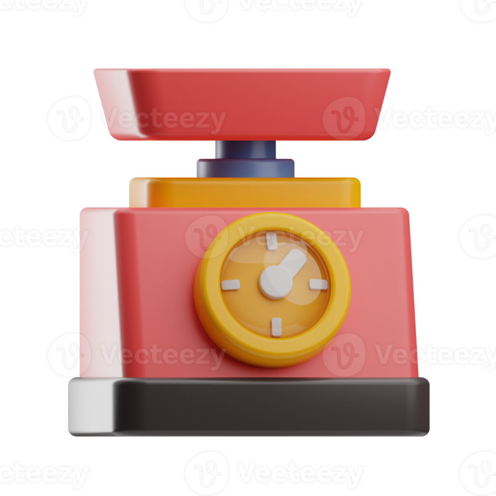 Shipping And Delivery Object Weighing Scale 3D Illustration png