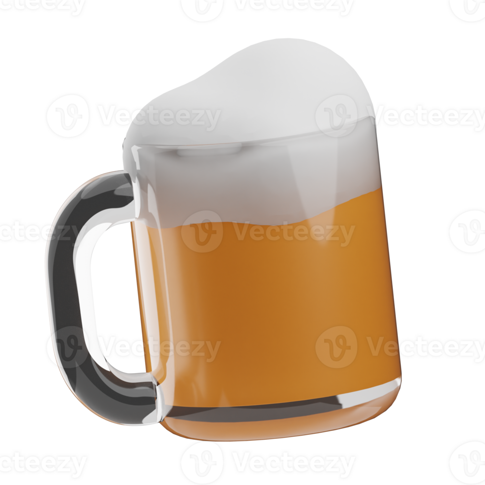 Happy New Year Object Beer 3D Illustration png