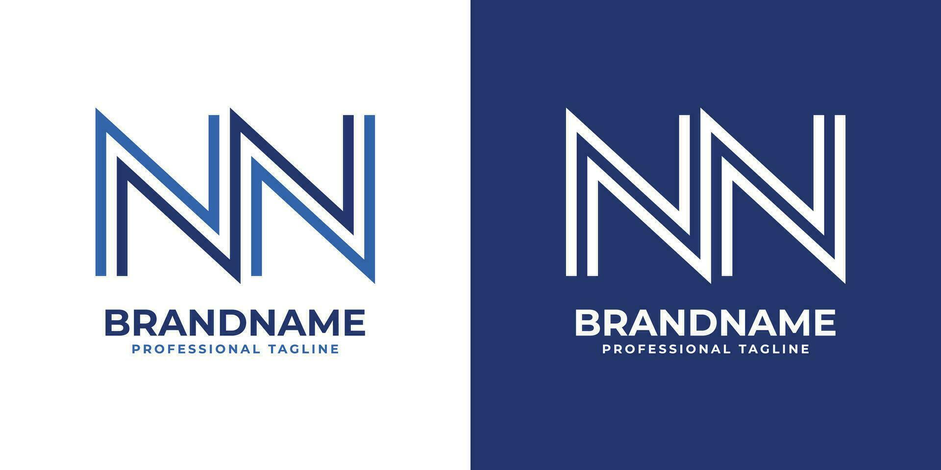 Letter NN Line Monogram Logo, suitable for any business with NN initials vector