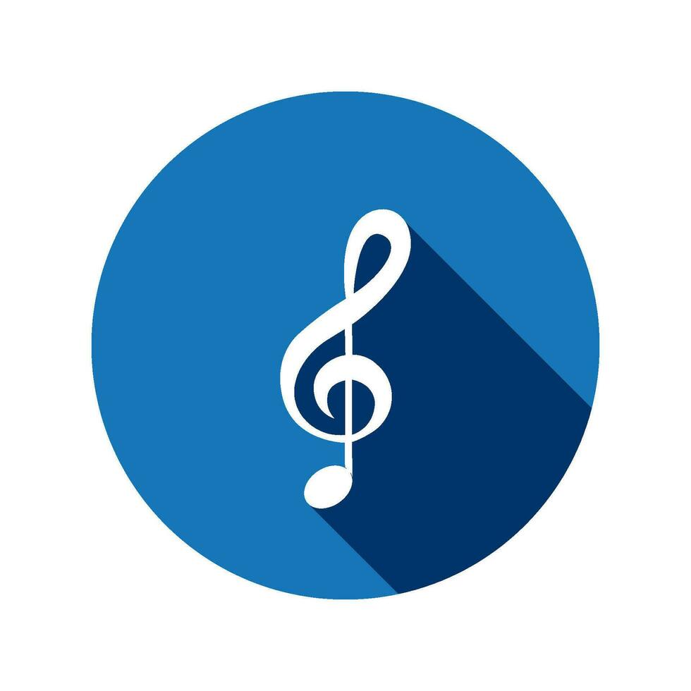 Musical note logo vector