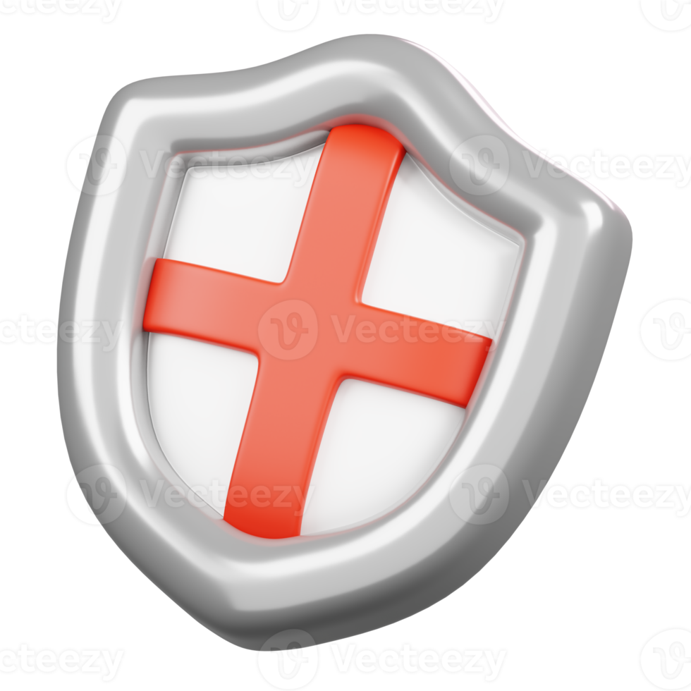 Lancer Shield Isolated. Symbols Icons And Culture Of England. 3D Rendering png