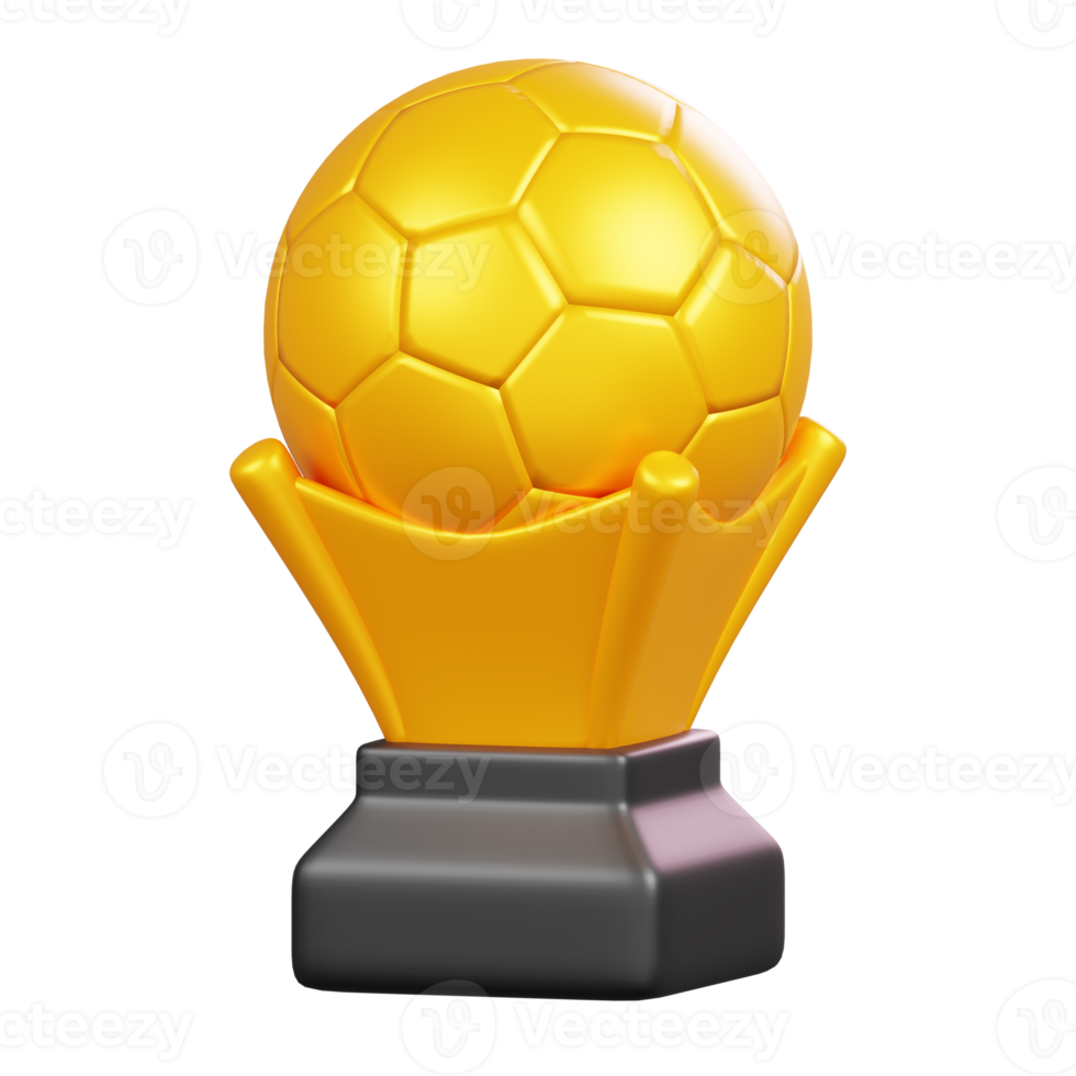 Soccer Trophy Isolated. Symbols Icons And Culture Of England. 3D Rendering png