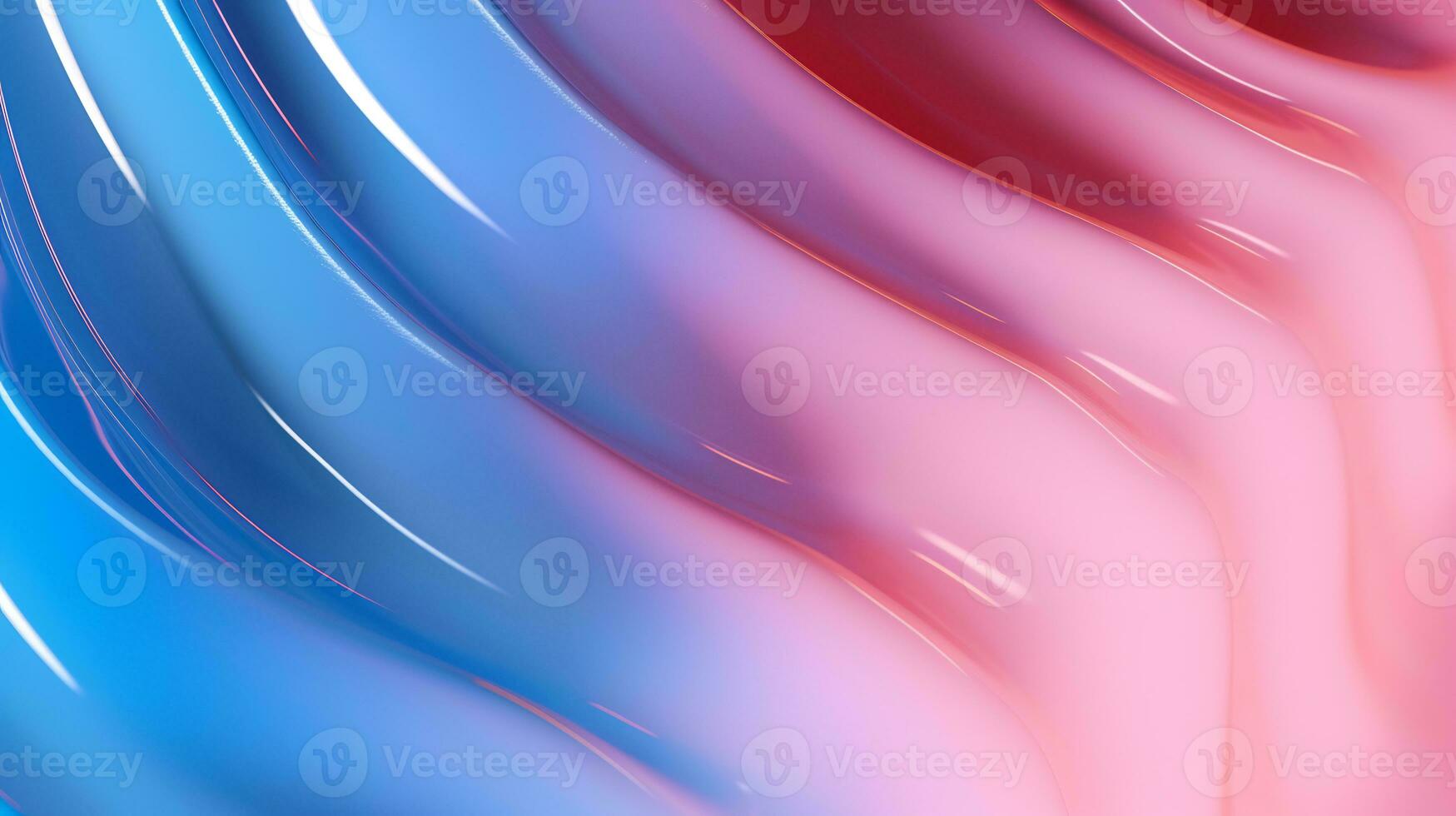 AI generated blue and pink abstract background with curves photo