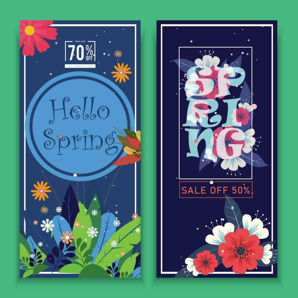 spring banner design vector