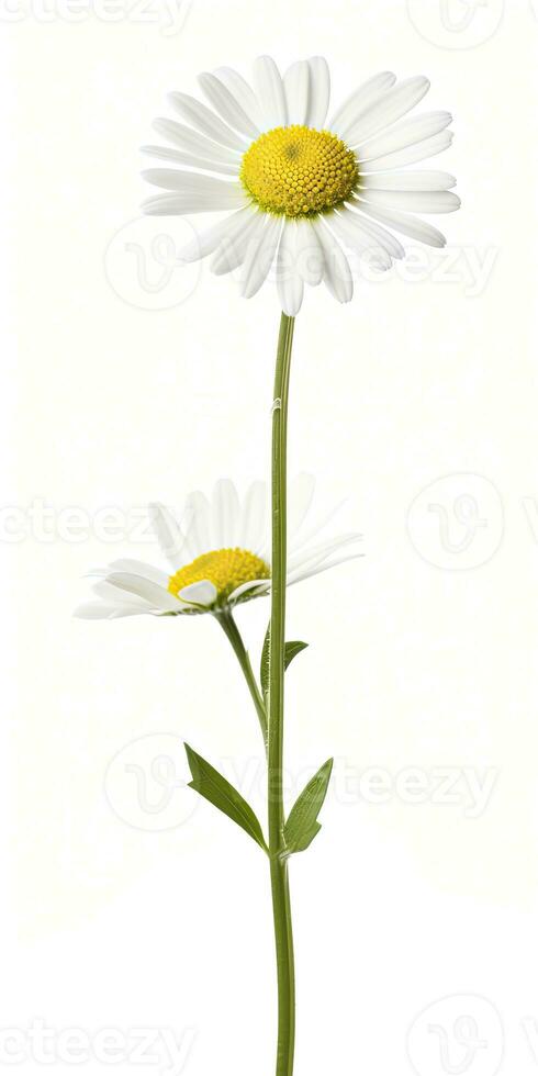 AI generated Common daisy isolated on white background. AI Generated photo