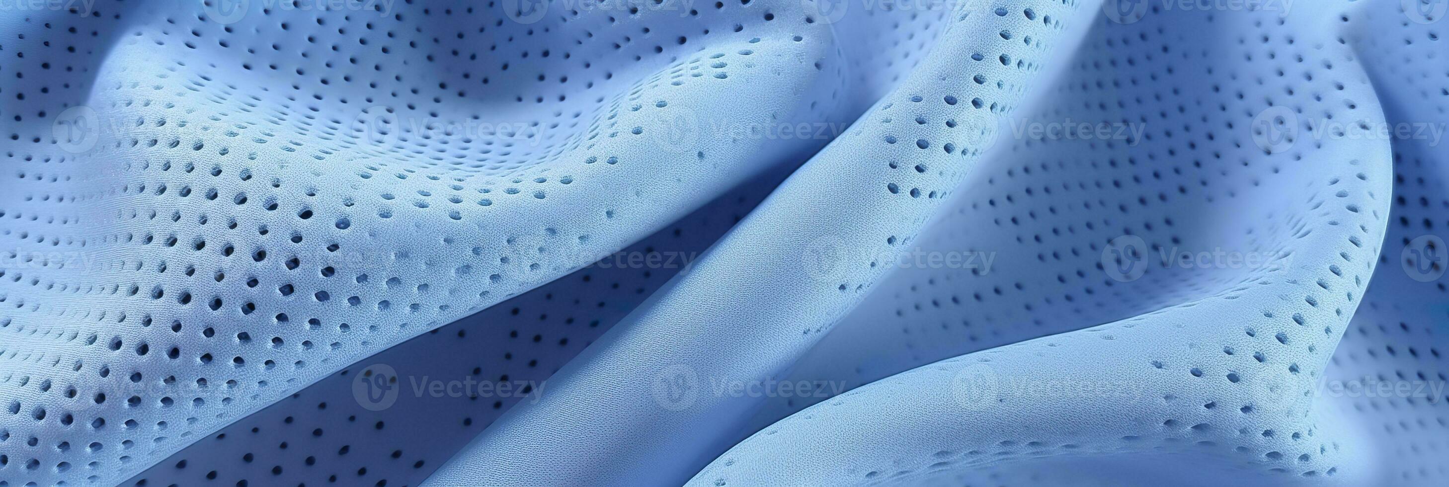 AI generated Breathable fabric dry light blue soft mesh holes floating  light blue background. Generative AI 35900509 Stock Photo at Vecteezy