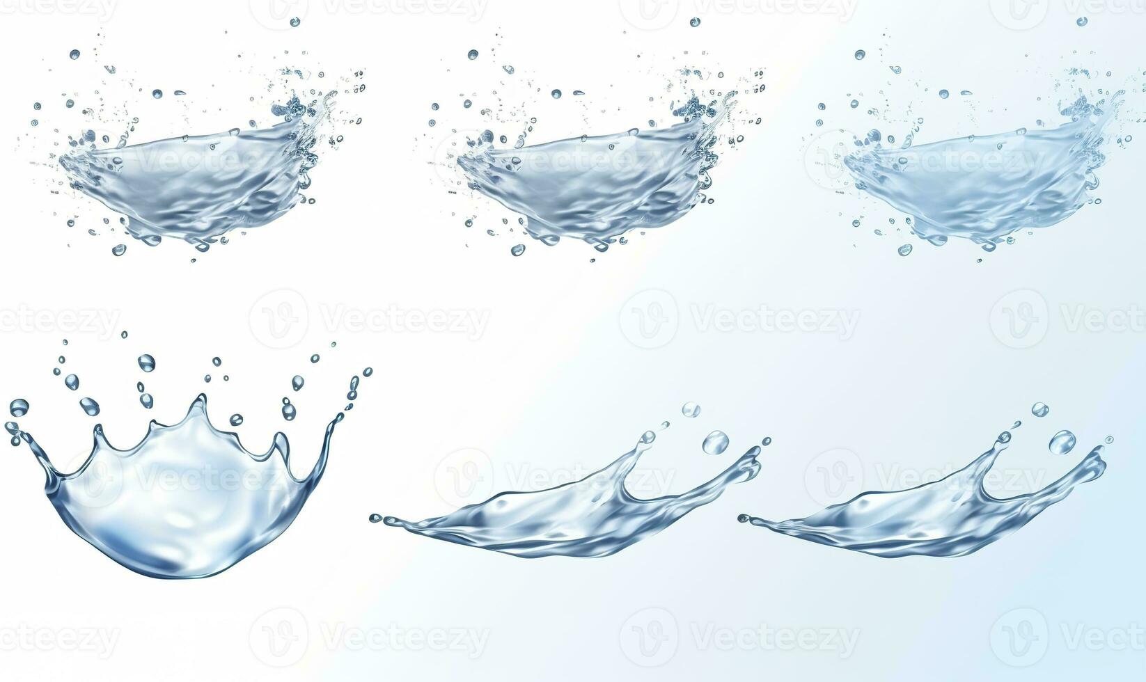 AI generated The water crown splashes with drops.Generative AI photo