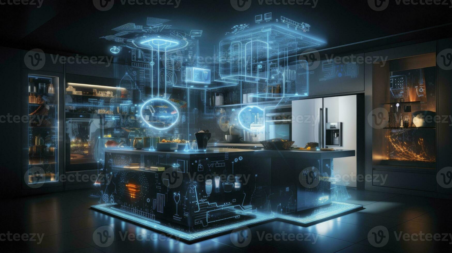 AI generated Connected Living, The IoT Revolution in Smart Homes. AI Generated photo