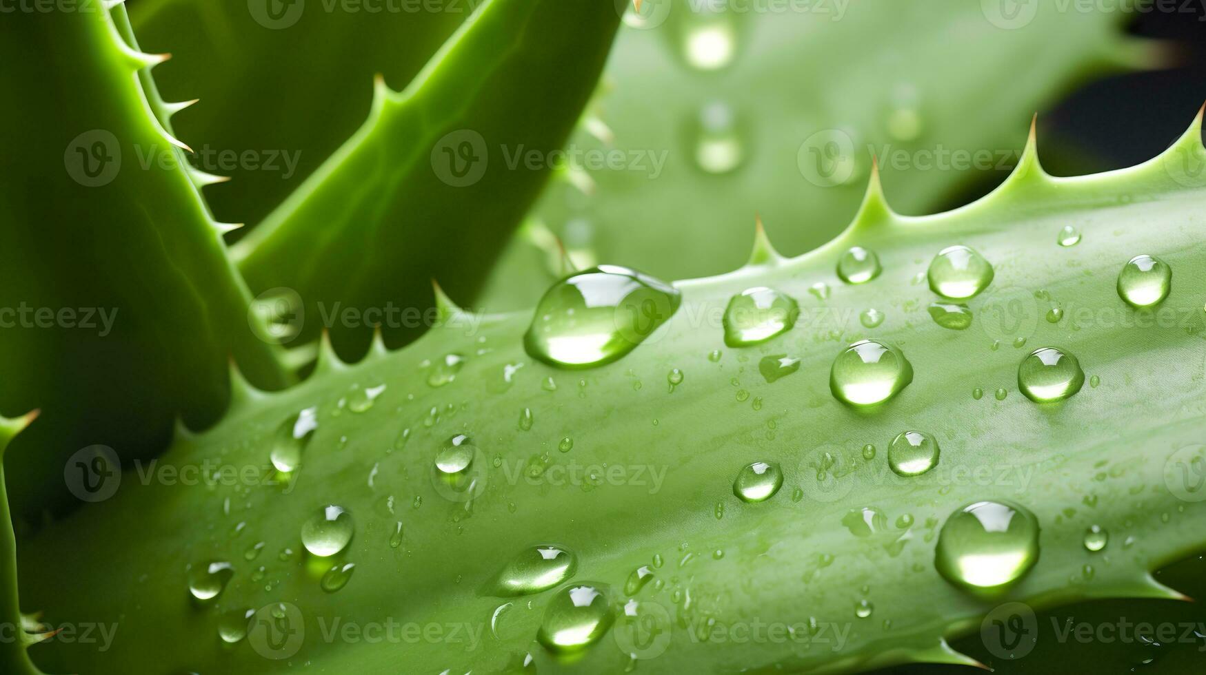 AI generated Visualizing the presentation of the plant Aloe Vera. Generative AI photo