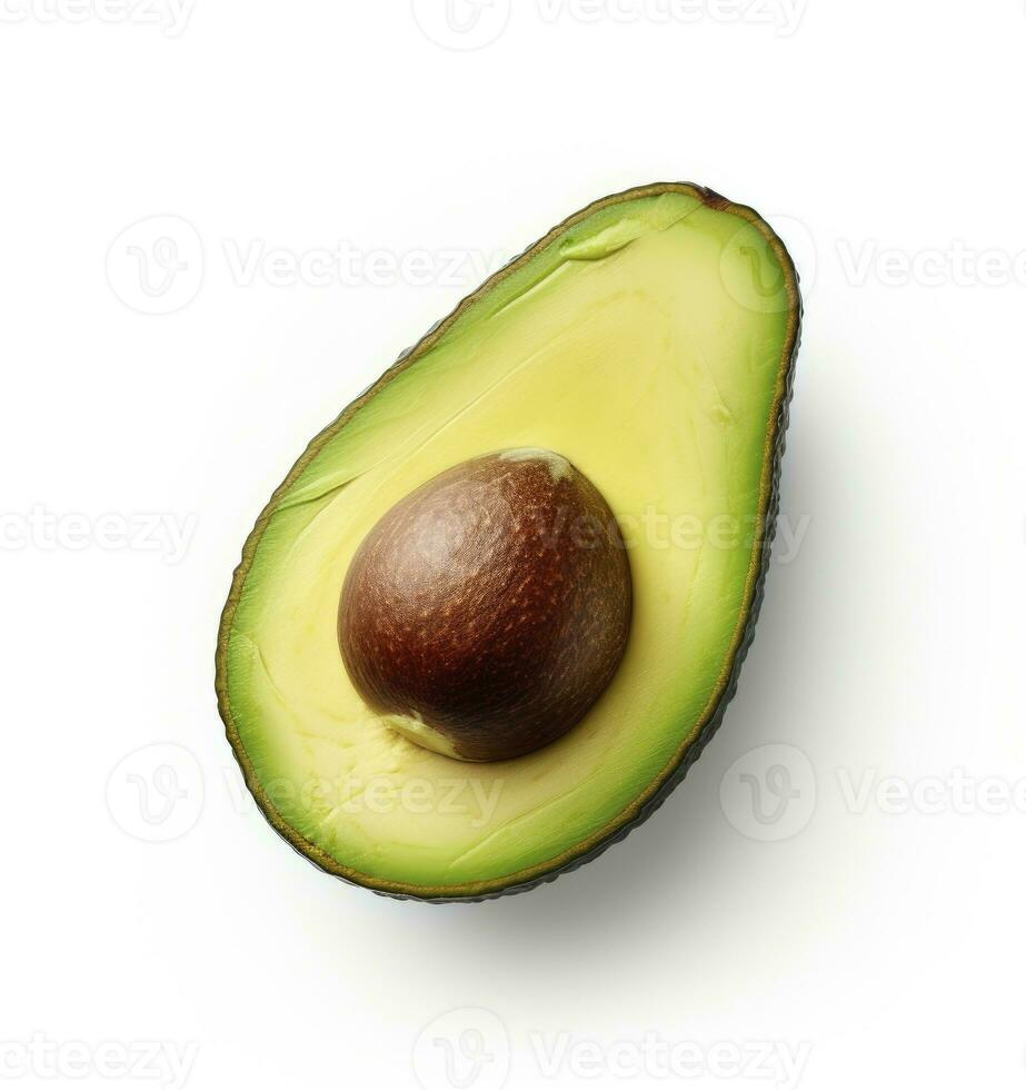 ai generado aguacate en blanco antecedentes. ai generado foto